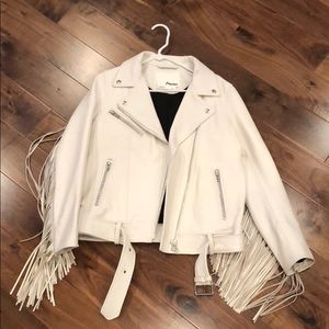 White leather jacket